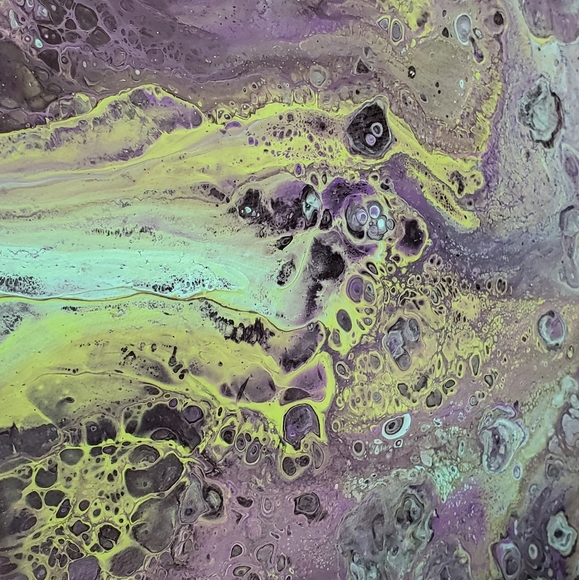 Acrylic Pour Painting Canvas Wall Art - Picture 3 of 3
